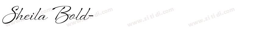 Sheila Bold字体转换